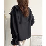 【mily bilet】クラシカルさとモダンさを両立。花刺繍ケープブラウス | Classical Elf  | 詳細画像15 