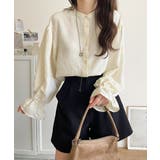 【mily bilet】クラシカルさとモダンさを両立。花刺繍ケープブラウス | Classical Elf  | 詳細画像6 