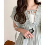 ブルー | 【mily bilet】ラフなのに品よく。シアー楊柳 前後2wayノースリーブギ… | Classical Elf 