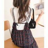 ネイビー×レッドチェック | 【mily bilet】360度どこから見ても大人可愛い! 切替シアーティアード… | Classical Elf