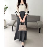 【mily bilet】さりげないスリットにきゅん♪袖リボン付き配色パイピング異… | Classical Elf  | 詳細画像1 