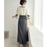 【mily bilet】さりげないスリットにきゅん♪袖リボン付き配色パイピング異… | Classical Elf  | 詳細画像4 