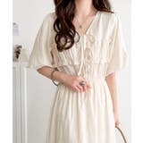 アイボリー | 【mily bilet】1枚で華やぐ♪揺れ感シアーフリルリボンプリーツロングワン… | Classical Elf 