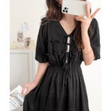 【mily bilet】1枚で華やぐ♪揺れ感シアーフリルリボンプリーツロングワン… | Classical Elf  | 詳細画像16 