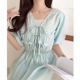 【mily bilet】1枚で華やぐ♪揺れ感シアーフリルリボンプリーツロングワン… | Classical Elf  | 詳細画像39 