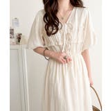 【mily bilet】1枚で華やぐ♪揺れ感シアーフリルリボンプリーツロングワン… | Classical Elf  | 詳細画像2 