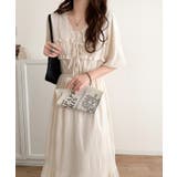 【mily bilet】1枚で華やぐ♪揺れ感シアーフリルリボンプリーツロングワン… | Classical Elf  | 詳細画像5 