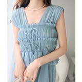 ブルー | 【mily bilet】一枚で主役級！大人フェミニンなシャーリングフリルティアー… | Classical Elf 