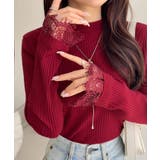 【mily bilet】そのレース、反則級。プチハイネック袖レースカットソー(長… | Classical Elf | 詳細画像29