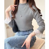 【mily bilet】そのレース、反則級。プチハイネック袖レースカットソー(長… | Classical Elf | 詳細画像48