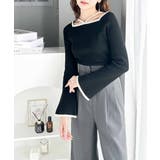 大人に色っぽく。2wayクロスストラップ袖フレアリブニット | Classical Elf | 詳細画像8