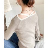 大人に色っぽく。2wayクロスストラップ袖フレアリブニット | Classical Elf | 詳細画像13