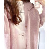 ピンク | 淡色にきゅんきゅん。バッククロスメランジVネックニットカーディガン | Classical Elf