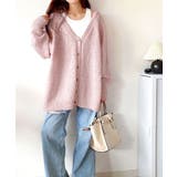 淡色にきゅんきゅん。バッククロスメランジVネックニットカーディガン | Classical Elf | 詳細画像8