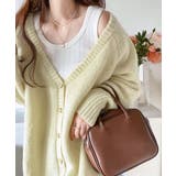 淡色にきゅんきゅん。バッククロスメランジVネックニットカーディガン | Classical Elf | 詳細画像13