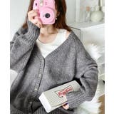 淡色にきゅんきゅん。バッククロスメランジVネックニットカーディガン | Classical Elf | 詳細画像15