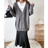 淡色にきゅんきゅん。バッククロスメランジVネックニットカーディガン | Classical Elf | 詳細画像18