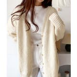 淡色にきゅんきゅん。バッククロスメランジVネックニットカーディガン | Classical Elf | 詳細画像21