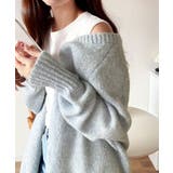 淡色にきゅんきゅん。バッククロスメランジVネックニットカーディガン | Classical Elf | 詳細画像24