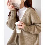 淡色にきゅんきゅん。バッククロスメランジVネックニットカーディガン | Classical Elf | 詳細画像30