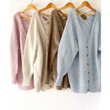 淡色にきゅんきゅん。バッククロスメランジVネックニットカーディガン | Classical Elf | 詳細画像38