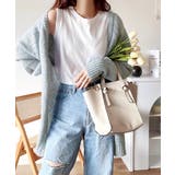 淡色にきゅんきゅん。バッククロスメランジVネックニットカーディガン | Classical Elf | 詳細画像4