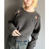 ヘルシーな肌見せで抜け感をプラス。肩スリット胸刺ニットプルオーバー | Classical Elf | 詳細画像22