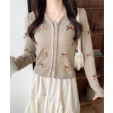 【mily bilet】程よい甘さで大人フェミニン。リボン使いVネックカーディガ… | Classical Elf | 詳細画像7