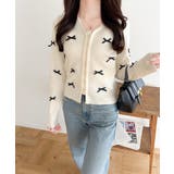 【mily bilet】程よい甘さで大人フェミニン。リボン使いVネックカーディガ… | Classical Elf | 詳細画像1