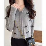 【mily bilet】程よい甘さで大人フェミニン。リボン使いVネックカーディガ… | Classical Elf | 詳細画像4