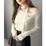 女性らしさを格上げ。ブローチ付きアシメトリーネックオフショルマルチウェイチョーカ… | Classical Elf | 詳細画像1