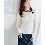 【mily bilet】春夏の新定番！くるみボタンアシンメトリーネックボーダーリ… | Classical Elf  | 詳細画像7 