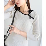 【mily bilet】春夏の新定番！くるみボタンアシンメトリーネックボーダーリ… | Classical Elf  | 詳細画像10 