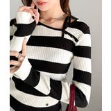 【mily bilet】春夏の新定番！くるみボタンアシンメトリーネックボーダーリ… | Classical Elf  | 詳細画像15 