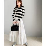 【mily bilet】春夏の新定番！くるみボタンアシンメトリーネックボーダーリ… | Classical Elf  | 詳細画像19 