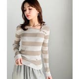 【mily bilet】春夏の新定番！くるみボタンアシンメトリーネックボーダーリ… | Classical Elf  | 詳細画像32 