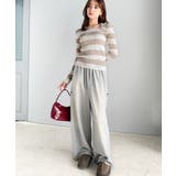 【mily bilet】春夏の新定番！くるみボタンアシンメトリーネックボーダーリ… | Classical Elf  | 詳細画像34 