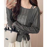 可愛さ倍増！ドロストリボンシアー長袖オフショルリブニット | Classical Elf  | 詳細画像11 