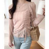 可愛さ倍増！ドロストリボンシアー長袖オフショルリブニット | Classical Elf  | 詳細画像17 