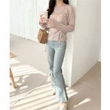 可愛さ倍増！ドロストリボンシアー長袖オフショルリブニット | Classical Elf  | 詳細画像20 