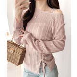 可愛さ倍増！ドロストリボンシアー長袖オフショルリブニット | Classical Elf  | 詳細画像22 