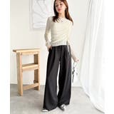 可愛さ倍増！ドロストリボンシアー長袖オフショルリブニット | Classical Elf  | 詳細画像3 