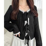 【mily bilet】ふわっとガーリー。透かし編みフェザー配色前後２WAYリボ… | Classical Elf  | 詳細画像9 