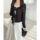 【mily bilet】ふわっとガーリー。透かし編みフェザー配色前後２WAYリボ… | Classical Elf  | 詳細画像10 