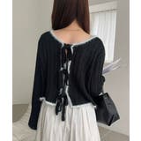 【mily bilet】ふわっとガーリー。透かし編みフェザー配色前後２WAYリボ… | Classical Elf  | 詳細画像14 