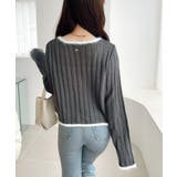 【mily bilet】ふわっとガーリー。透かし編みフェザー配色前後２WAYリボ… | Classical Elf  | 詳細画像21 