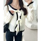 【mily bilet】ふわっとガーリー。透かし編みフェザー配色前後２WAYリボ… | Classical Elf  | 詳細画像4 