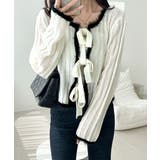 【mily bilet】ふわっとガーリー。透かし編みフェザー配色前後２WAYリボ… | Classical Elf  | 詳細画像5 