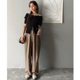 抜け感レディースタイル。ロゴ刺繍オフショル２WAYダブルジップケーブル柄サマーニ… | Classical Elf  | 詳細画像16 