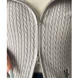 抜け感レディースタイル。ロゴ刺繍オフショル２WAYダブルジップケーブル柄サマーニ… | Classical Elf  | 詳細画像39 